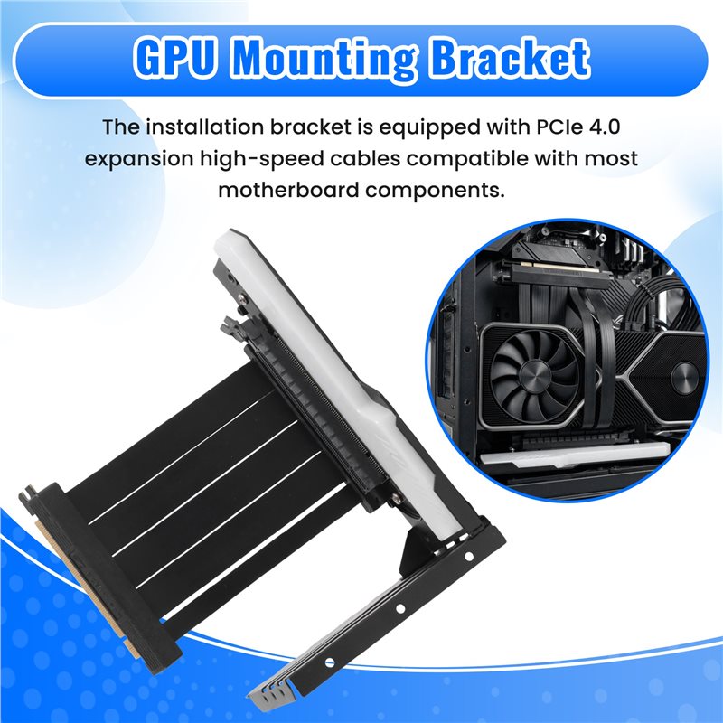 Efficient Vertical GPU Mountin - Pcie 4.0 X16 Riser Cable 90 Degree 评论和价格